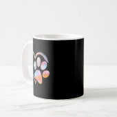 Mug Chien Empreinte de patte Psychedelic Tie Dye Angla (Devant gauche)
