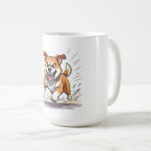 Mug Chien en Course Féroce – Illustration de Puissance (Devant droit)