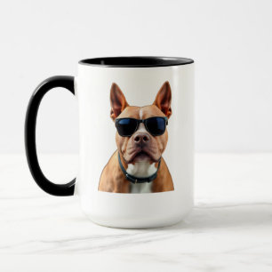 Mug Chien en lunettes de soleil Combo Mug, 15 oz