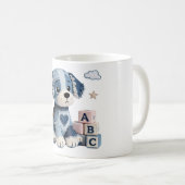 Mug Chien en patchwork de denim (Devant droit)