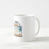 Mug Chien est sonnette aboiement Blanc Bleu_1 (Devant droit)