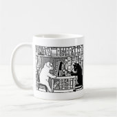 Mug Chien et chat dans la bibliothèque (Gauche)