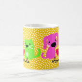 Mug Chien et chat et coeur mignons (Centre)