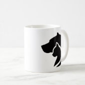Mug Chien et chat noir et blanc (Devant droit)