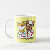 Mug Chien et chat tiennent une bannière FOSTER (Gauche)