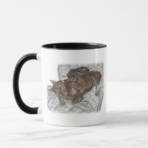 Mug Chien et chiot de Doberman
