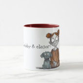 Mug Chien et fille éffrayant (Centre)