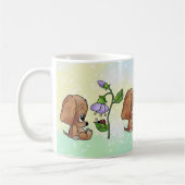 Mug Chien et fleur (Gauche)