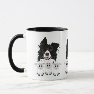 Mug Chien et mouton d'élevage mignon