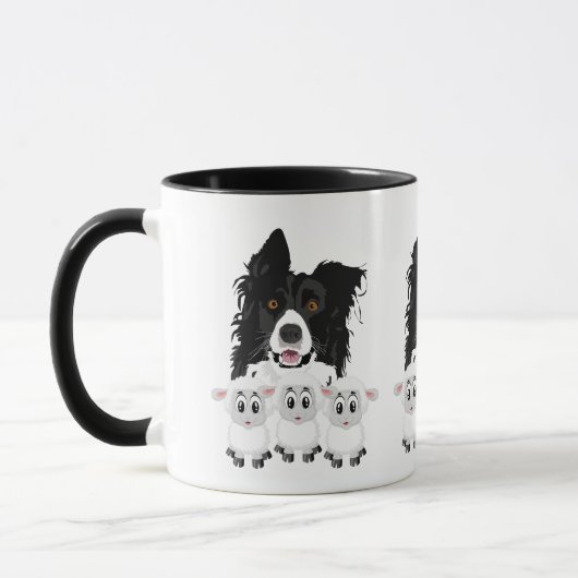 Mug Chien et mouton d'élevage mignon (Gauche)