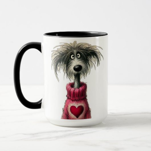 Mug Chien fantaisiste mignon (Gauche)
