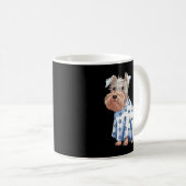 Mug Chien fantôme d'Halloween avec fleurs drôle d'Hall (Devant droit)
