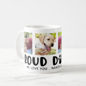 Mug Chien FIER moderne DAD Empreinte de patte photo Co (Devant gauche)