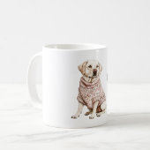 Mug Chien Fleurs Roses Pull Je T'Aime (amour de chiot) (Devant gauche)