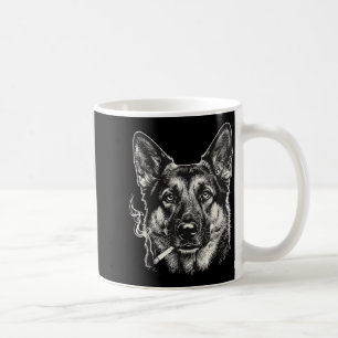 Mug Chien fumant cigarette drôle mème berger allemand