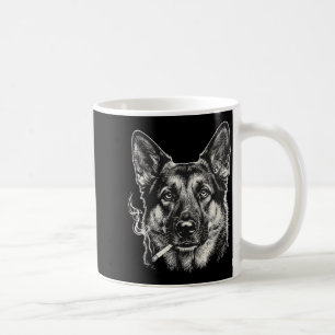 Mug Chien fumant une cigarette Mème drôle de berger al