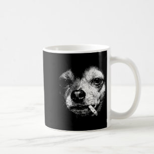 Mug Chien fumant une cigarette Mème drôle de Chihuahua