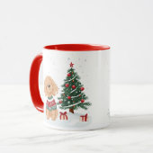 Mug Chien Goldendoodle de Noël (Devant gauche)