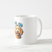 Mug Chien Goldendoodle de Pâques portant des oreilles  (Devant droit)