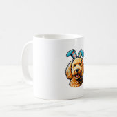 Mug Chien Goldendoodle de Pâques portant des oreilles  (Devant gauche)