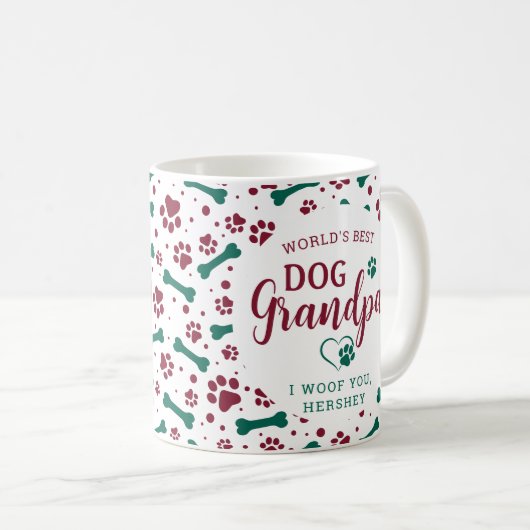 Mug Chien grand-père chien personnalisé animal de comp (Devant droit)