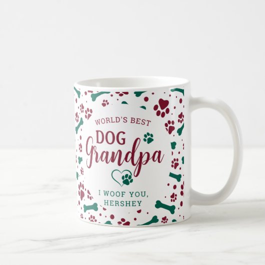 Mug Chien grand-père chien personnalisé animal de comp (Droite)
