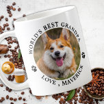 Mug Chien grand-père Personnalisé Animaux de compagnie<br><div class="desc">Meilleur grand-père de chien du monde ... Surprenez votre grand-père de chien préféré cette Fête des pères, Noël ou son anniversaire avec cette super mignonne tasse photo personnalisée pour animal de compagnie. Customisez cette tasse de grand-père chien avec les photos préférées de votre chien, et le nom. Double face -...</div>