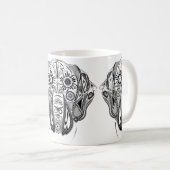 Mug Chien gros noir et blanc (Devant droit)