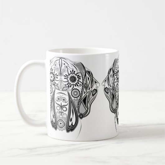 Mug Chien gros noir et blanc (Gauche)