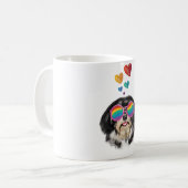 Mug Chien Havanais avec coeur Saint Valentin (Devant gauche)