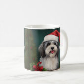 Mug Chien Havanais en Noël de neige (Devant droit)