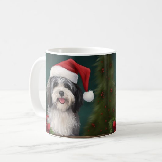 Mug Chien Havanais en Noël de neige (Devant gauche)