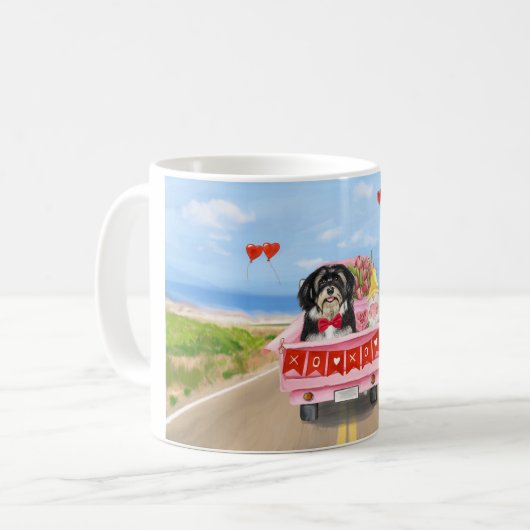 Mug Chien Havanais Saint Valentin Camion (Devant gauche)