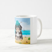 Mug Chien Havanais sur la plage (Devant droit)
