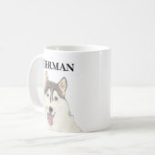Mug Chien Husky personnalisé (Devant gauche)