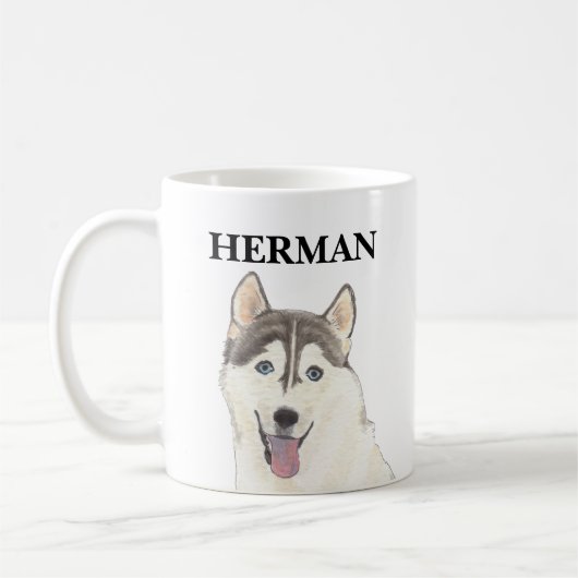 Mug Chien Husky personnalisé (Gauche)
