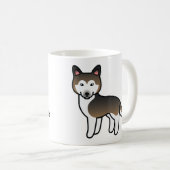 Mug Chien Husky Sibérien Sable Dessin Animé (Devant droit)