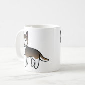 Mug Chien Husky Sibérien Sable Dessin Animé (Devant gauche)