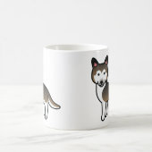 Mug Chien Husky Sibérien Sable Dessin Animé (Centre)