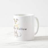 Mug Chien Italien Élégant Jaune Clair (Devant droit)