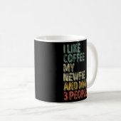 Mug Chien J'Aime Café Mon Newfie Et Peut-Être 3 Person (Devant droit)