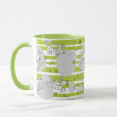 Mug chien jouant l'arrière - plan de motif (Gauche)