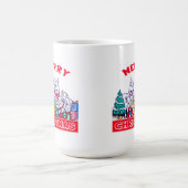 Mug Chien Joyeux Noël Blanc Berger Fête GSD Fun (Centre)