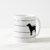 Mug Chien Labrador Rustique Shiplap (Devant droit)
