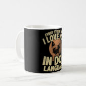 Mug Chien Langue Art Coeur (Devant gauche)