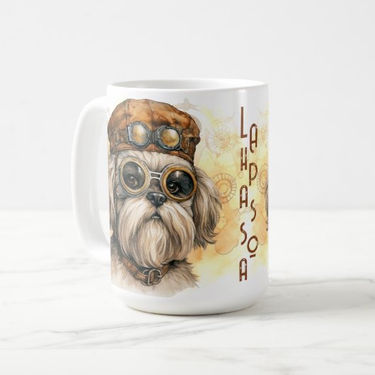 Mug Chien Lhasa Apso Steampunk (Devant gauche)
