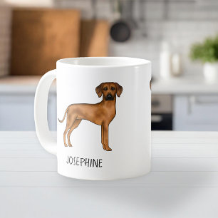 Mug Chien Lion Brun Mignon Rhodesian Ridgeback Avec No