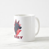 Mug Chien Loup Noir (Devant droit)