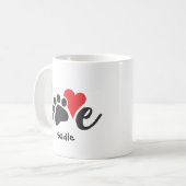 Mug Chien Love Animal de compagnie Empreinte de patte  (Devant gauche)