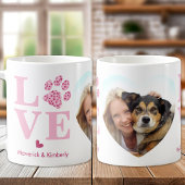 Mug Chien LOVE Heart Photo Personnalisée Animal de com